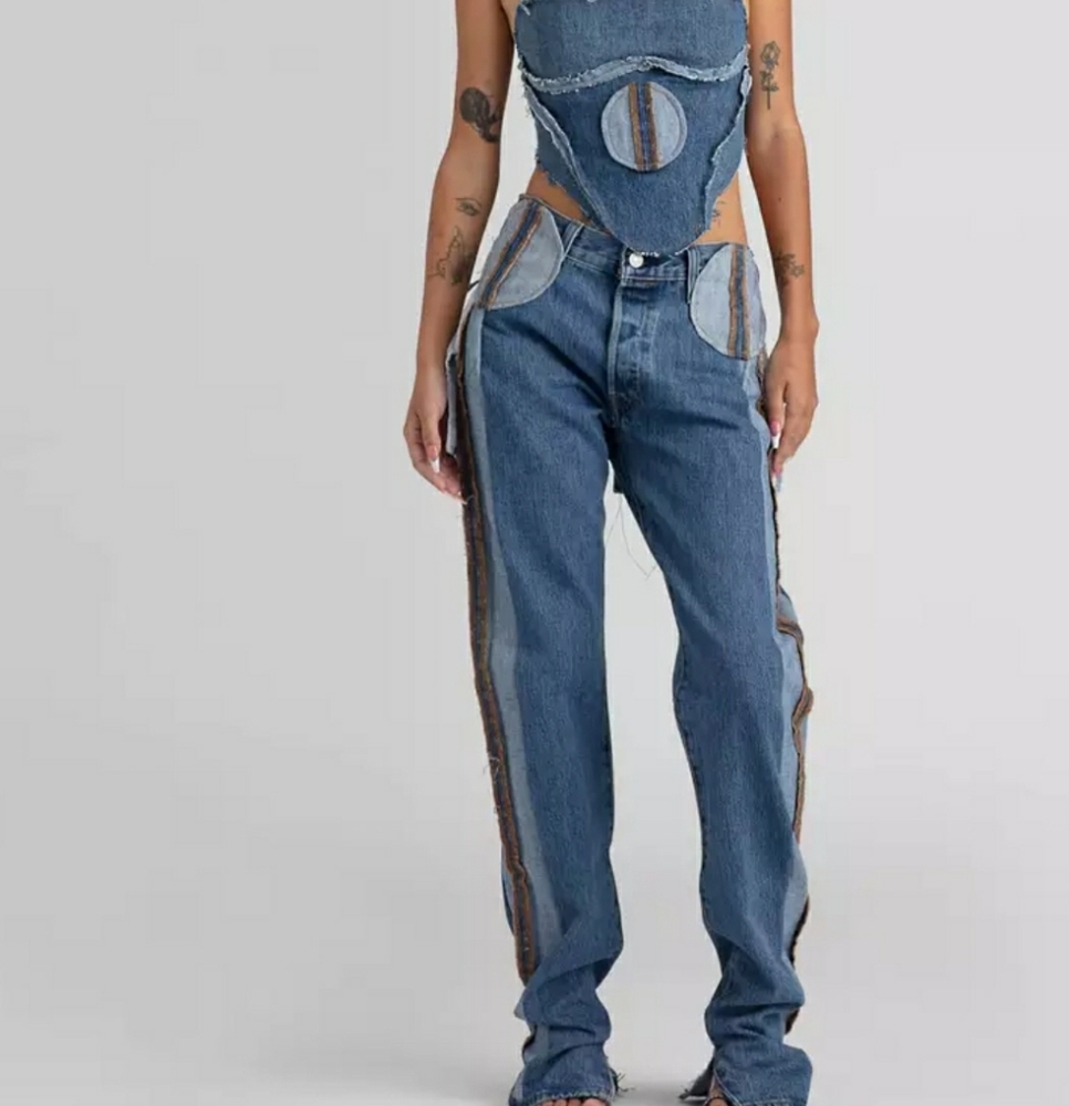 Sami Miro Vintage X Levi's Unisex Porterhouse Circle Pocket Jeans 32x32